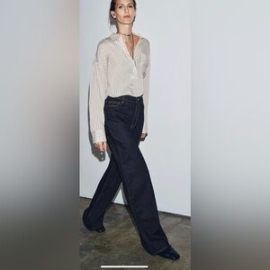 Zara high rise Straight leg Full lenght (Tall) Dark Blue Women's Jeans 👖 size 4